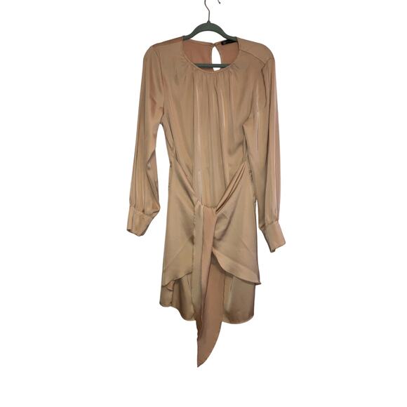 Prettygarden peach mini dress sating feeling size large - Picture 1 of 7